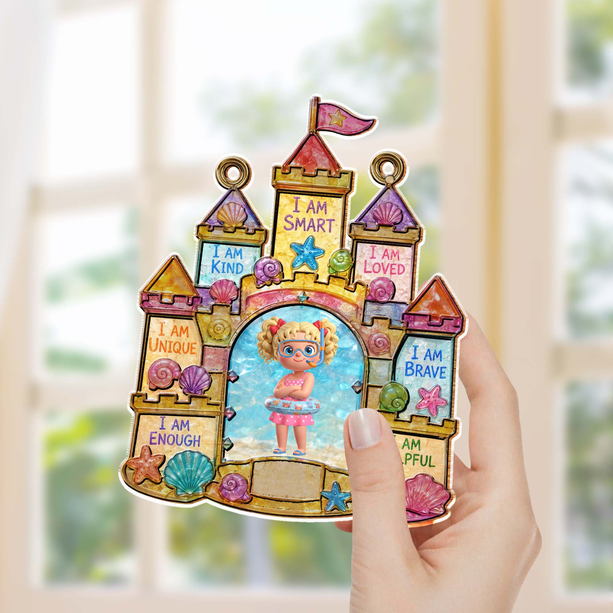 Personalized Affirmation Suncatcher Custom Name Gift for Kids Suncatcher GradoCreations