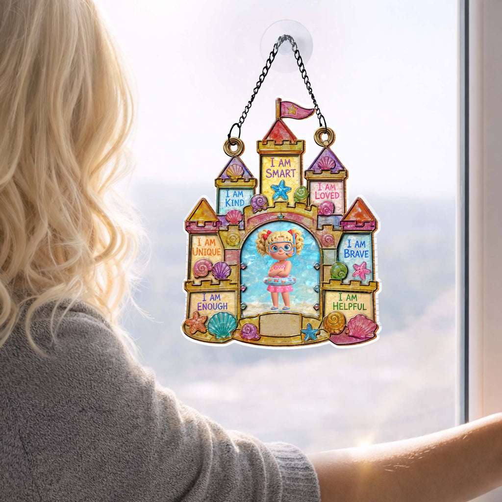Personalized Affirmation Suncatcher Custom Name Gift for Kids Suncatcher GradoCreations