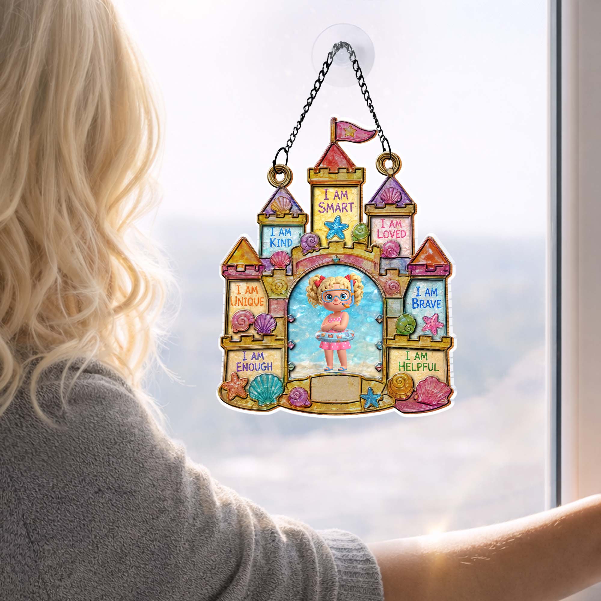 Personalized Affirmation Suncatcher Custom Name Gift for Kids Suncatcher GradoCreations