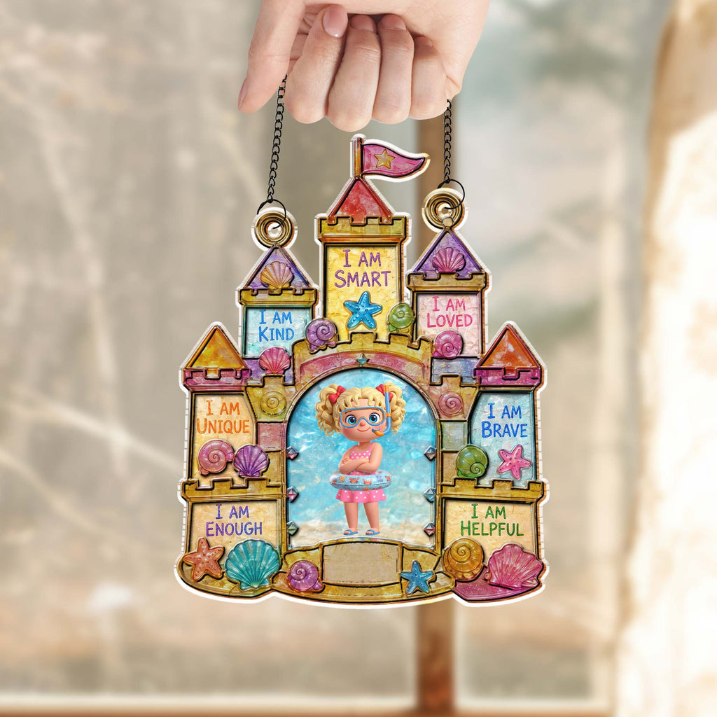 Personalized Affirmation Suncatcher Custom Name Gift for Kids Suncatcher GradoCreations