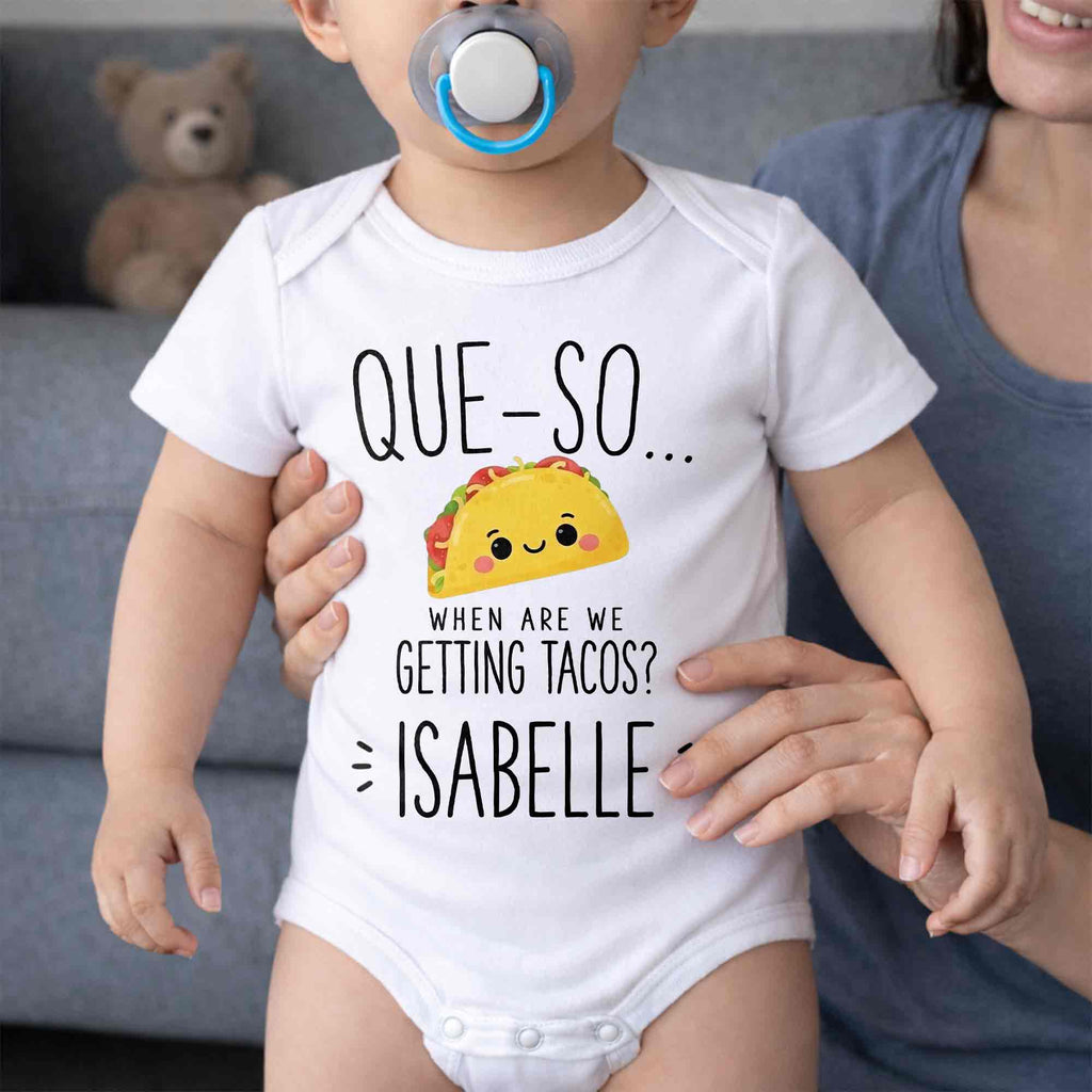 Personalized Cute Taco Baby Onesie Custom Name Gift for Kids Baby Onesie GradoCreations