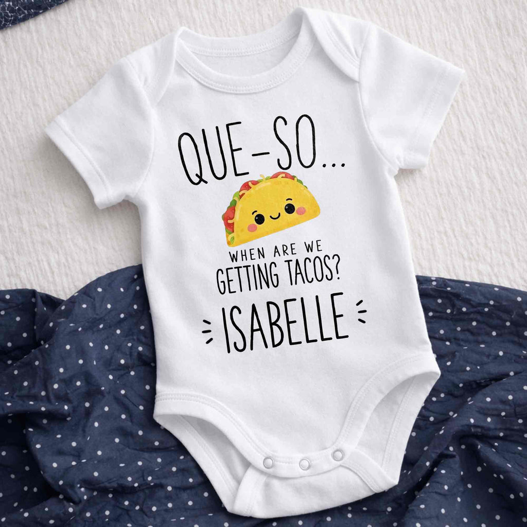 Personalized Cute Taco Baby Onesie Custom Name Gift for Kids Baby Onesie GradoCreations