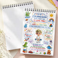 Personalized Sketch Book for Grandson with Dinosaurs Gift Sketch Book GradoCreations