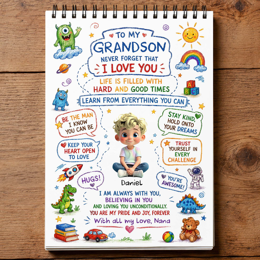 Personalized Sketch Book for Grandson with Dinosaurs Gift Sketch Book GradoCreations