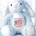 Personalized Stuffed Bunny Custom Name 4th of July Gift for Kids Stuffed Bunny GradoCreations