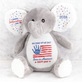 Personalized Elephant Stuffed Animal Custom Name Gift for Kids Elephant Doll GradoCreations