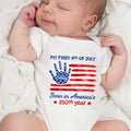 Personalized 4th of July Handprint Baby Onesie Custom Name Gift Baby Onesie GradoCreations