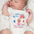 Personalized Baby Onesie 4th of July Custom Name Gift for Kids Baby Onesie GradoCreations