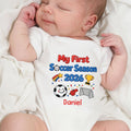 Personalized Baby Onesie Custom Name Soccer Gift for Kids Baby Onesie GradoCreations