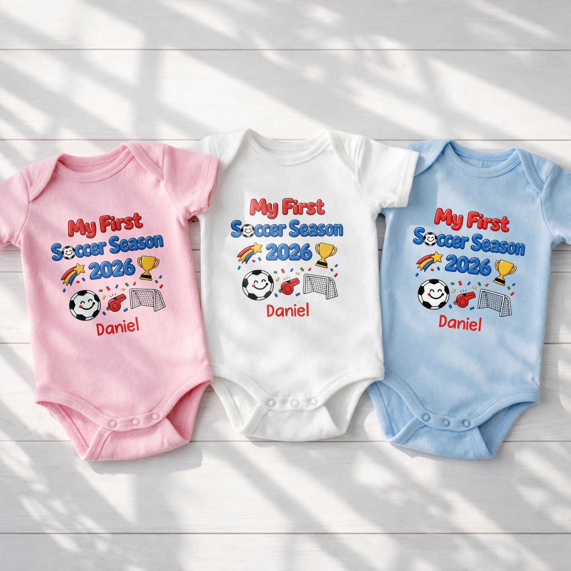 Personalized Baby Onesie Custom Name Soccer Gift for Kids Baby Onesie GradoCreations
