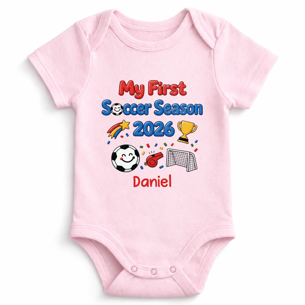 Personalized Baby Onesie Custom Name Soccer Gift for Kids Baby Onesie GradoCreations