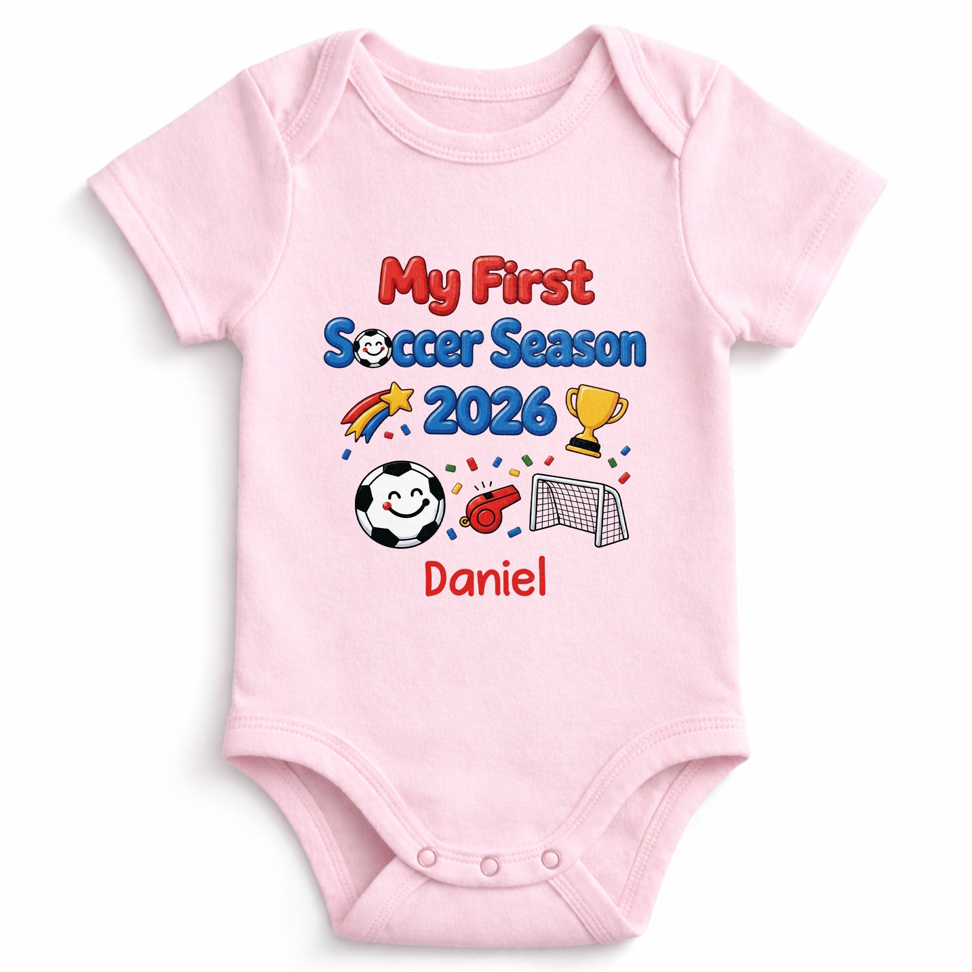 Personalized Baby Onesie Custom Name Soccer Gift for Kids Baby Onesie GradoCreations