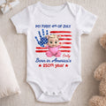 Personalized Baby Onesie Custom Name 4th of July Gift Baby Onesie GradoCreations