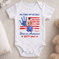 Personalized 4th of July Baby Onesie Custom Name Gift Idea Baby Onesie GradoCreations