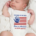 Personalized 4th of July Baby Onesie Custom Handprint Gift Baby Onesie GradoCreations