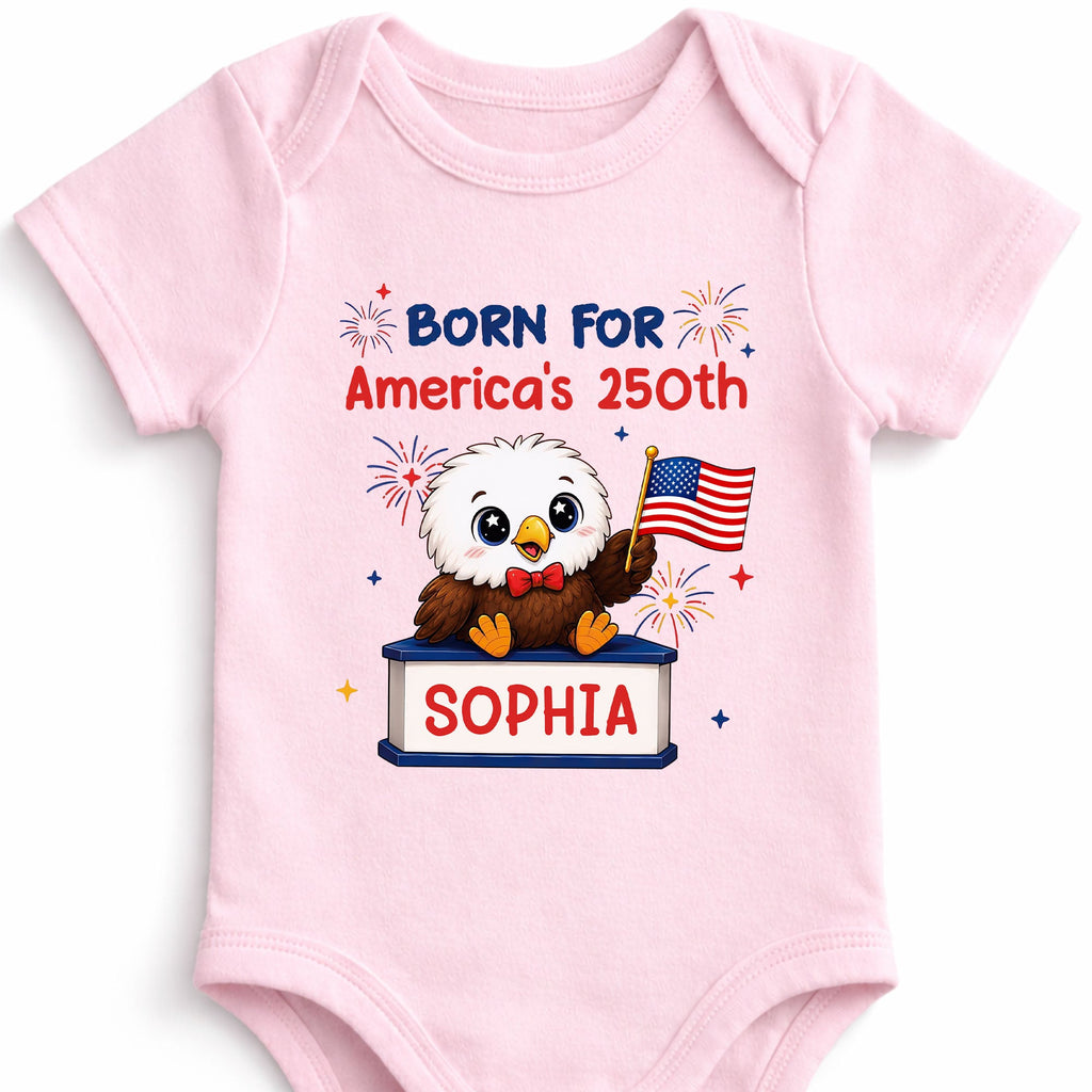Personalized Eagle USA Flag Baby Onesie Custom Name Gift Baby Onesie GradoCreations