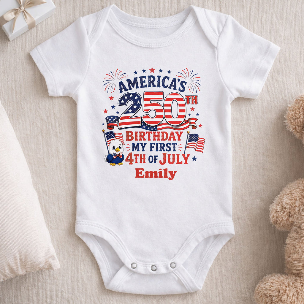Personalized Baby Onesie My First 4th of July Gift Idea Baby Onesie GradoCreations