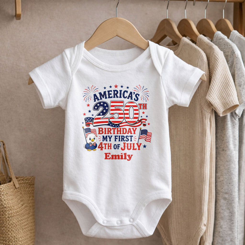 Personalized Baby Onesie My First 4th of July Gift Idea Baby Onesie GradoCreations