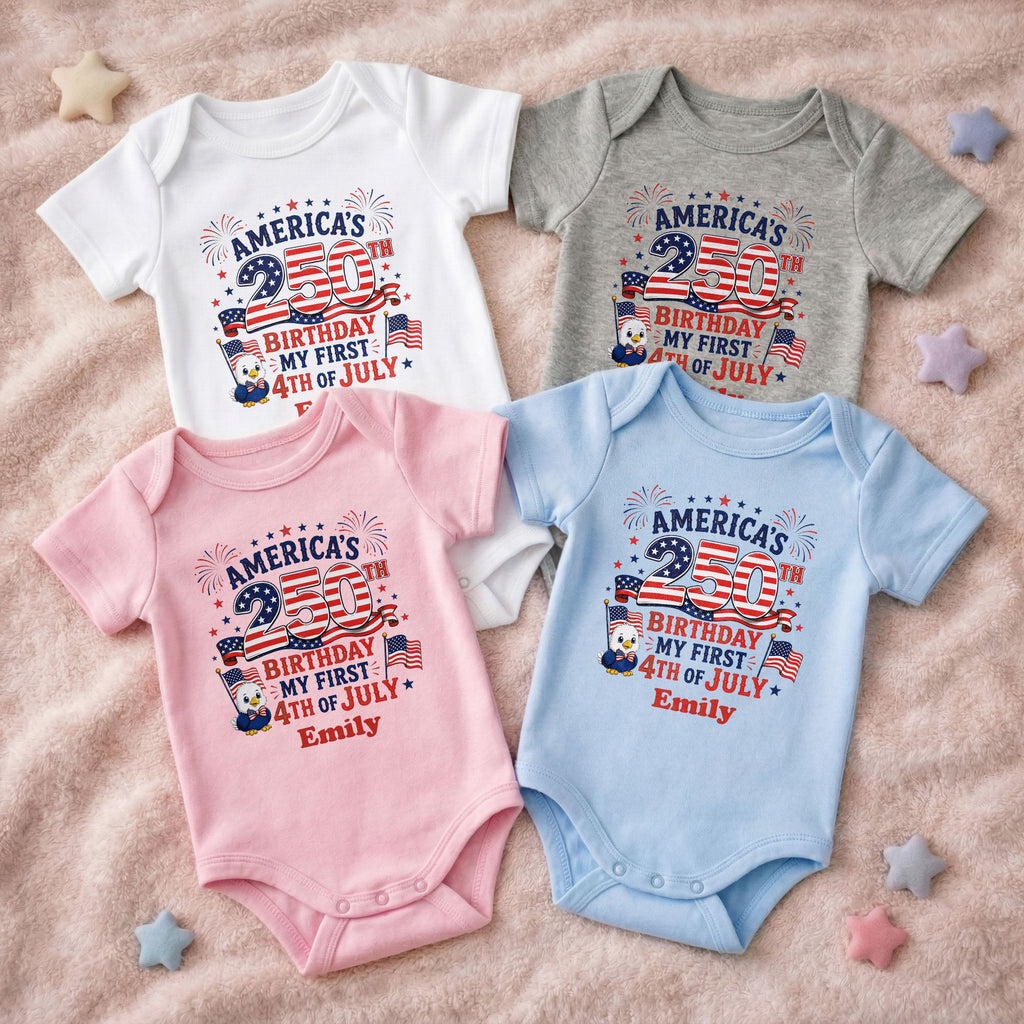 Personalized Baby Onesie My First 4th of July Gift Idea Baby Onesie GradoCreations