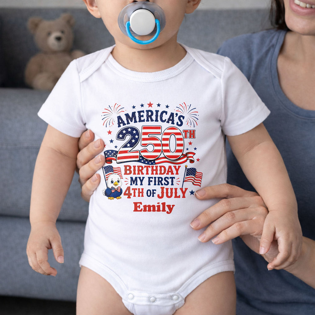 Personalized Baby Onesie My First 4th of July Gift Idea Baby Onesie GradoCreations