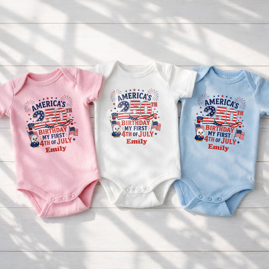 Personalized Baby Onesie My First 4th of July Gift Idea Baby Onesie GradoCreations