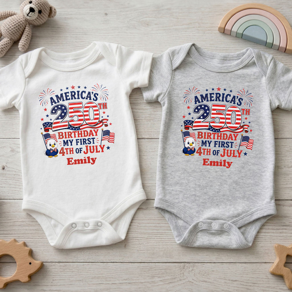 Personalized Baby Onesie My First 4th of July Gift Idea Baby Onesie GradoCreations