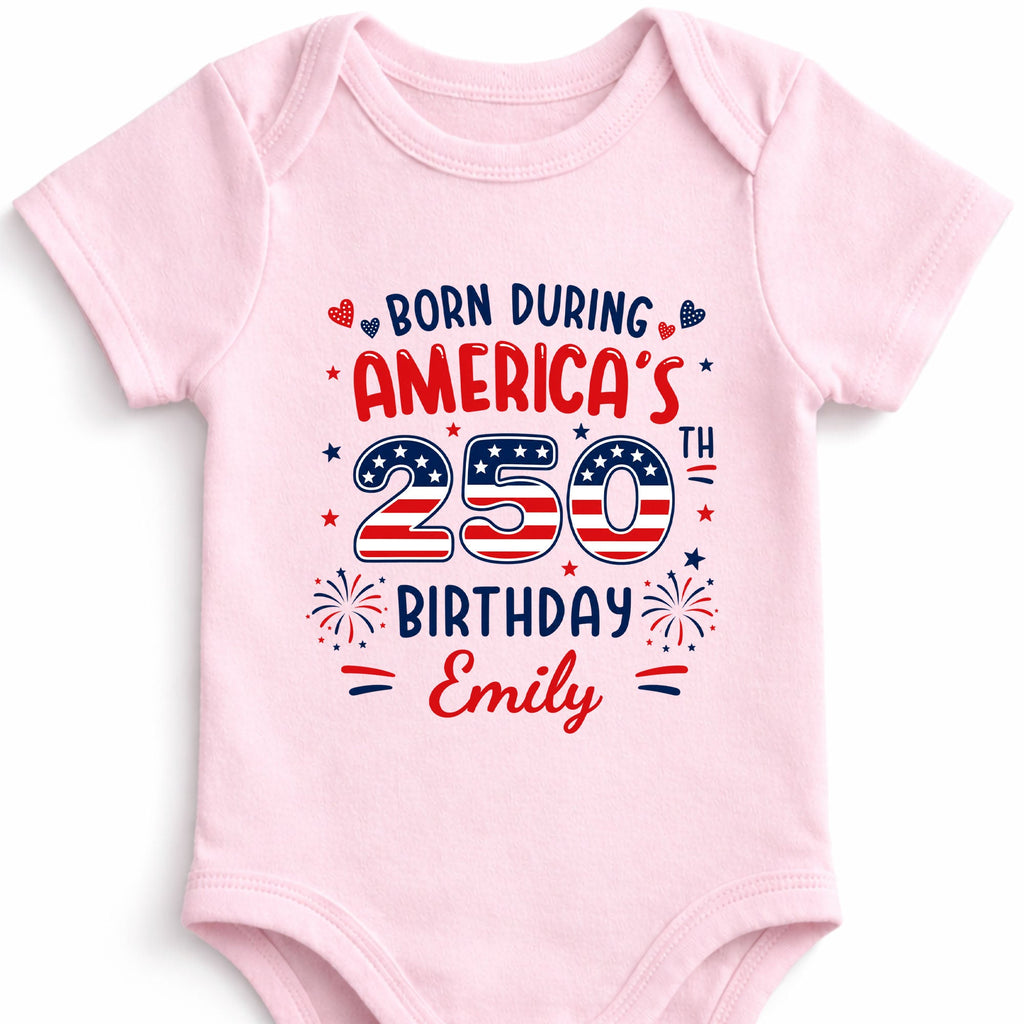 Personalized Baby Onesie Custom Name 4th of July Gift for Kids Baby Onesie GradoCreations