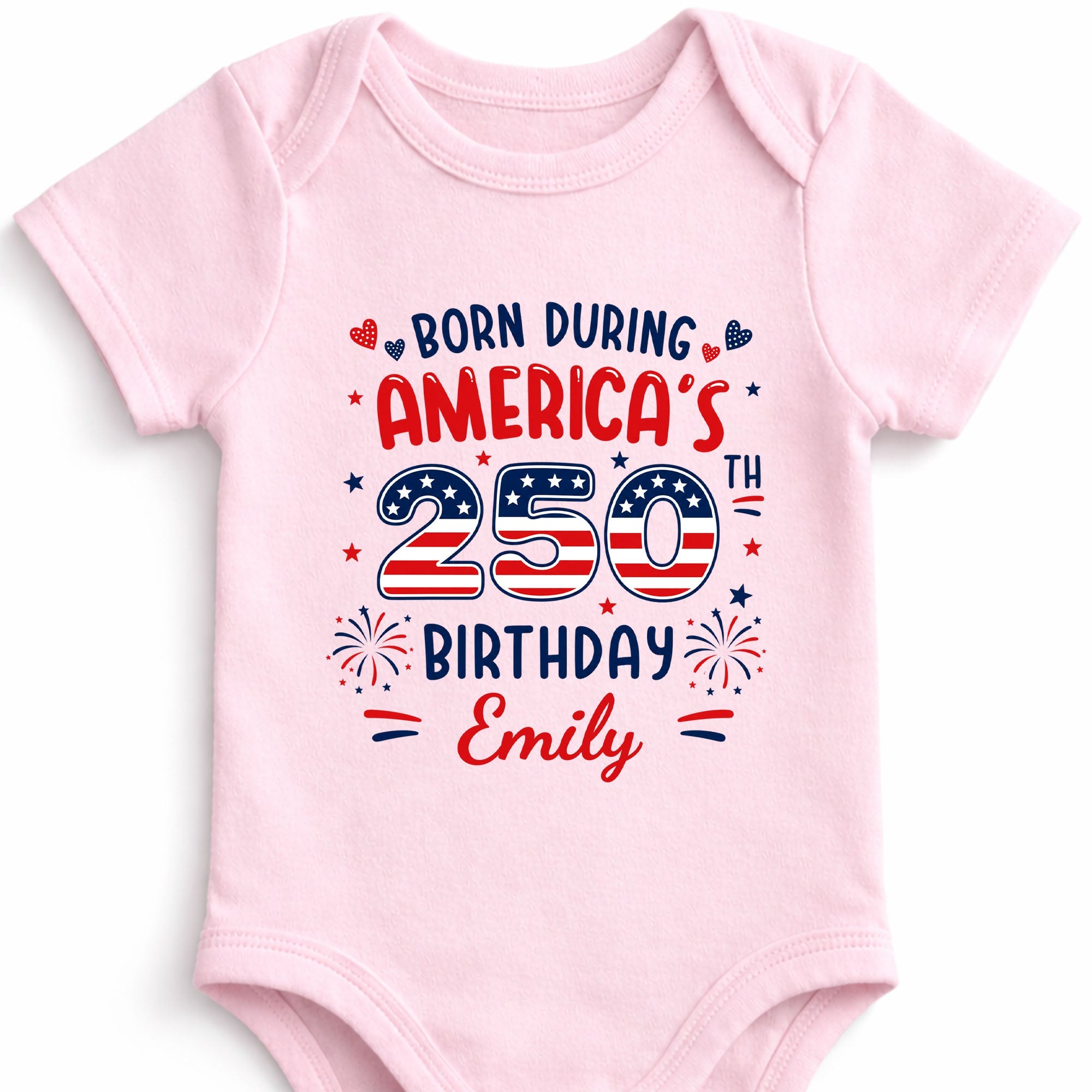 Personalized Baby Onesie Custom Name 4th of July Gift for Kids Baby Onesie GradoCreations
