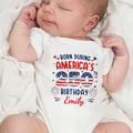 Personalized Baby Onesie Custom Name 4th of July Gift for Kids Baby Onesie GradoCreations