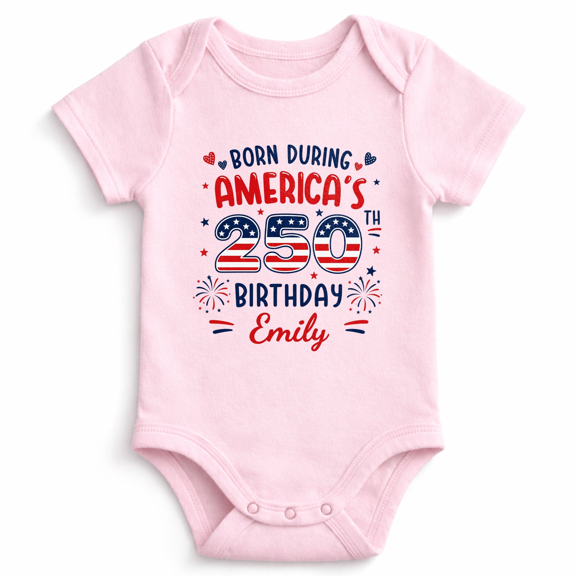 Personalized Baby Onesie Custom Name 4th of July Gift for Kids Baby Onesie GradoCreations
