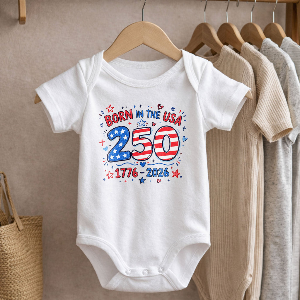 Personalized Baby Onesie Stars & Stripes Custom Name Gift Baby Onesie GradoCreations
