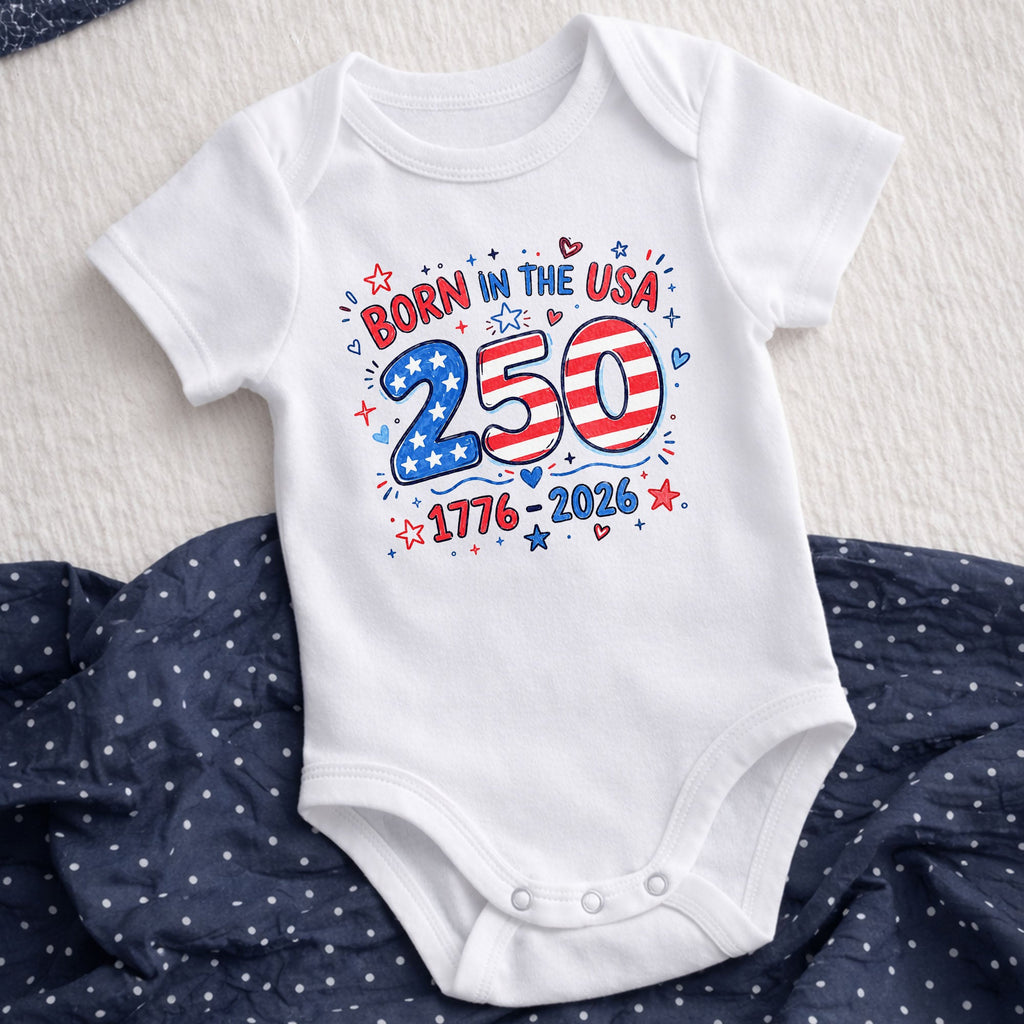 Personalized Baby Onesie Stars & Stripes Custom Name Gift Baby Onesie GradoCreations