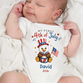 Personalized 4th of July Baby Onesie Custom Name Keepsake Gift Baby Onesie GradoCreations