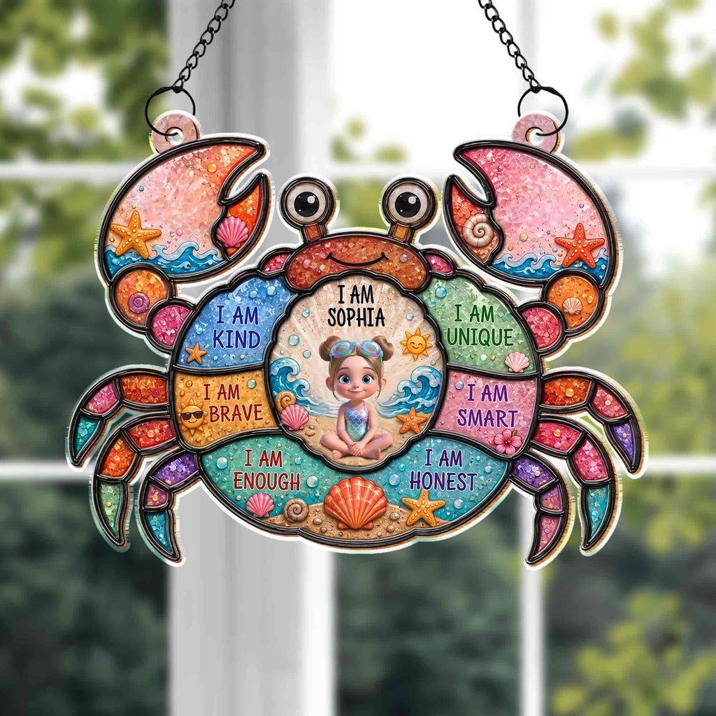 Personalized Custom Suncatcher with Affirmation for Kids Suncatcher GradoCreations