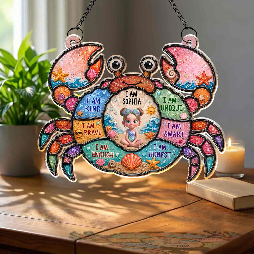 Personalized Custom Suncatcher with Affirmation for Kids Suncatcher GradoCreations