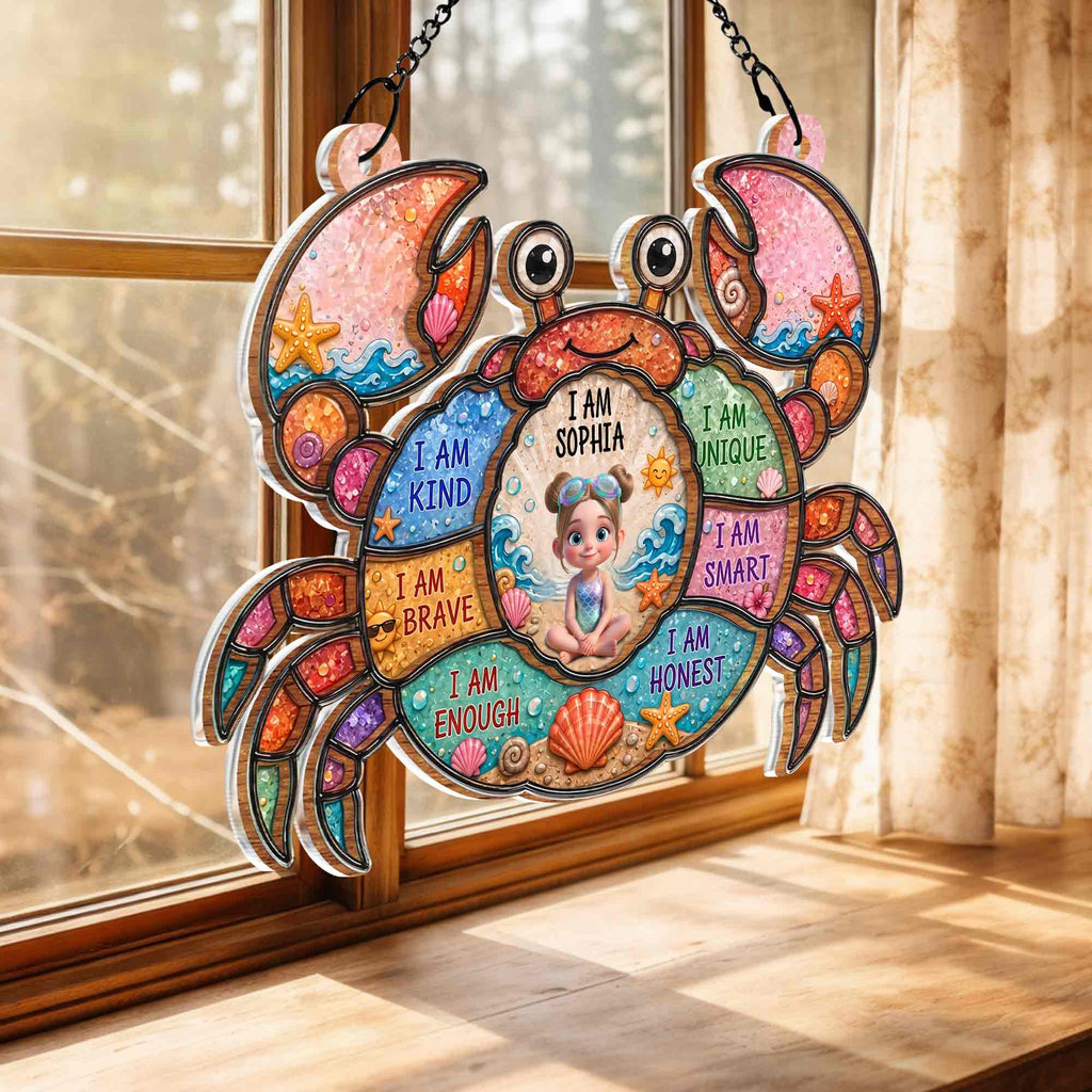 Personalized Custom Suncatcher with Affirmation for Kids Suncatcher GradoCreations