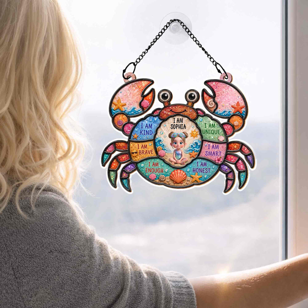 Personalized Custom Suncatcher with Affirmation for Kids Suncatcher GradoCreations