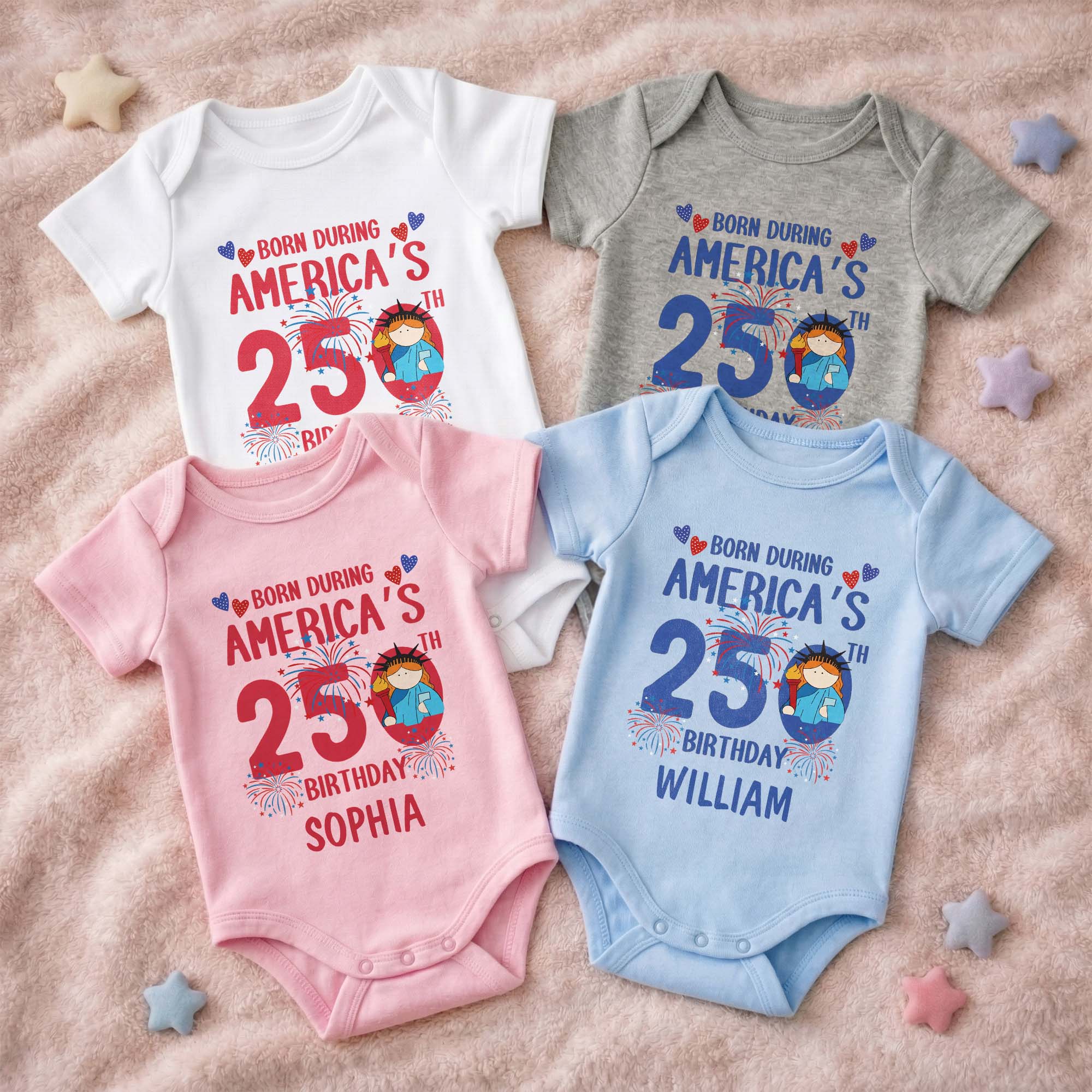 Personalized Custom Baby Onesie 4th of July Gift for Baby Baby Onesie GradoCreations
