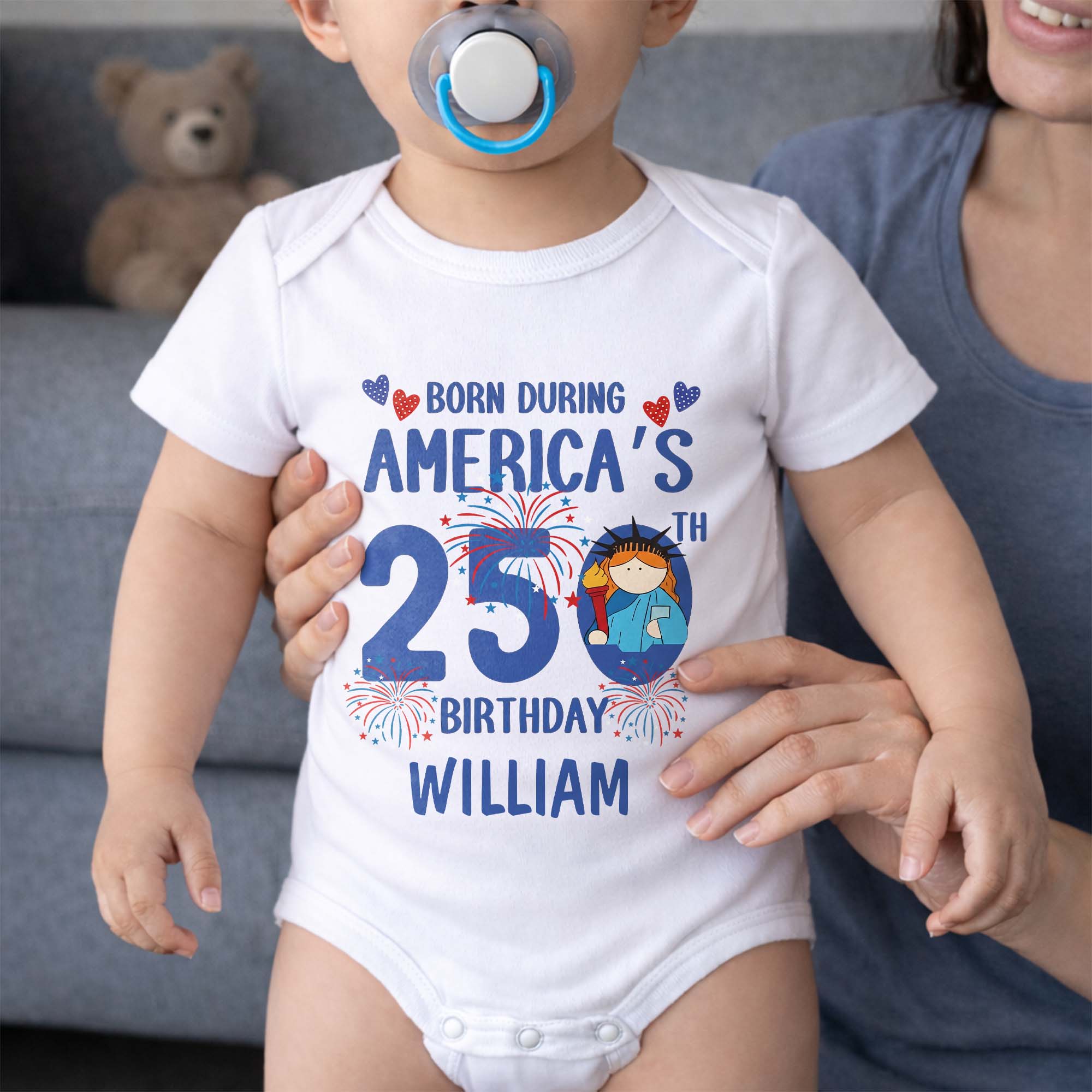 Personalized Custom Baby Onesie 4th of July Gift for Baby Baby Onesie GradoCreations