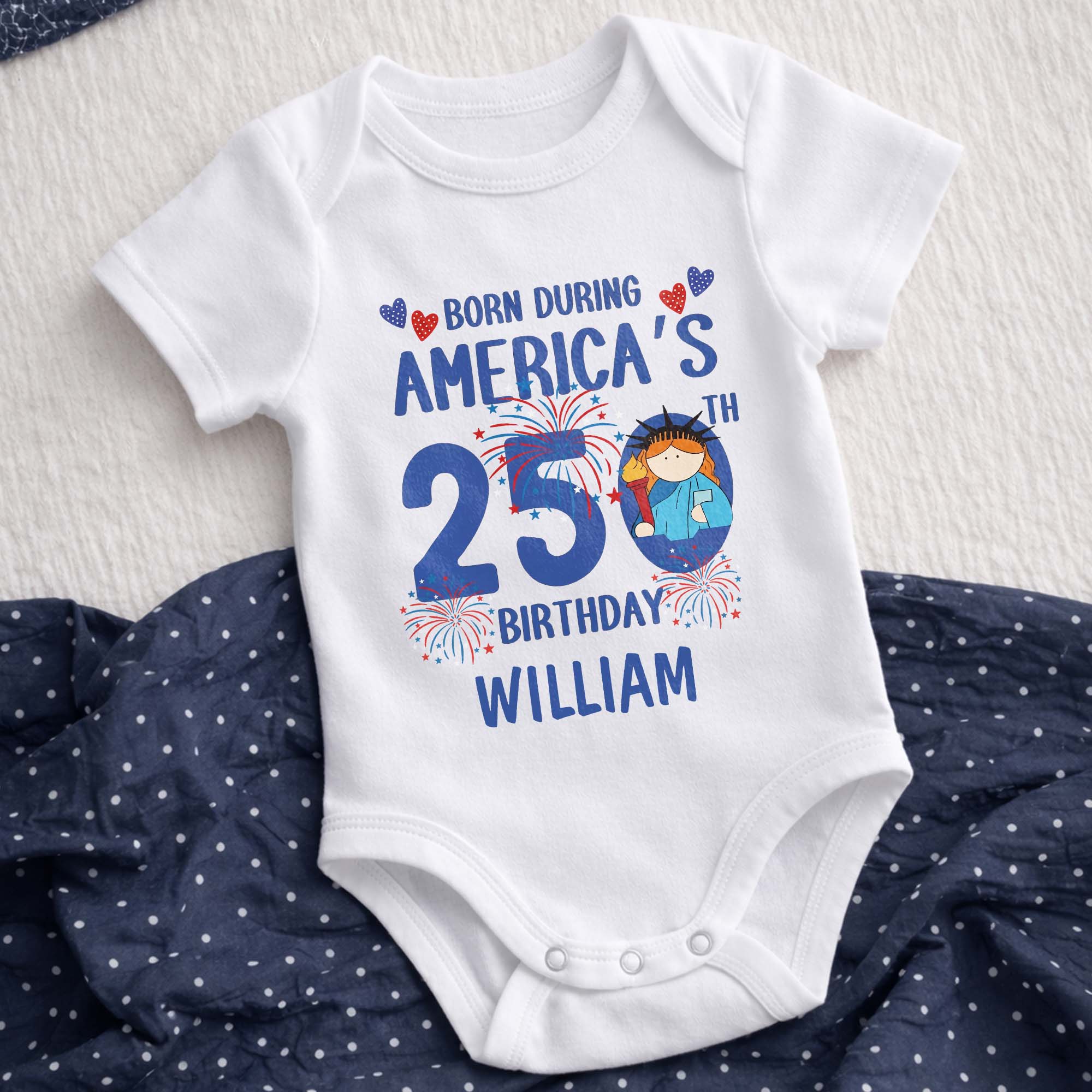 Personalized Custom Baby Onesie 4th of July Gift for Baby Baby Onesie GradoCreations
