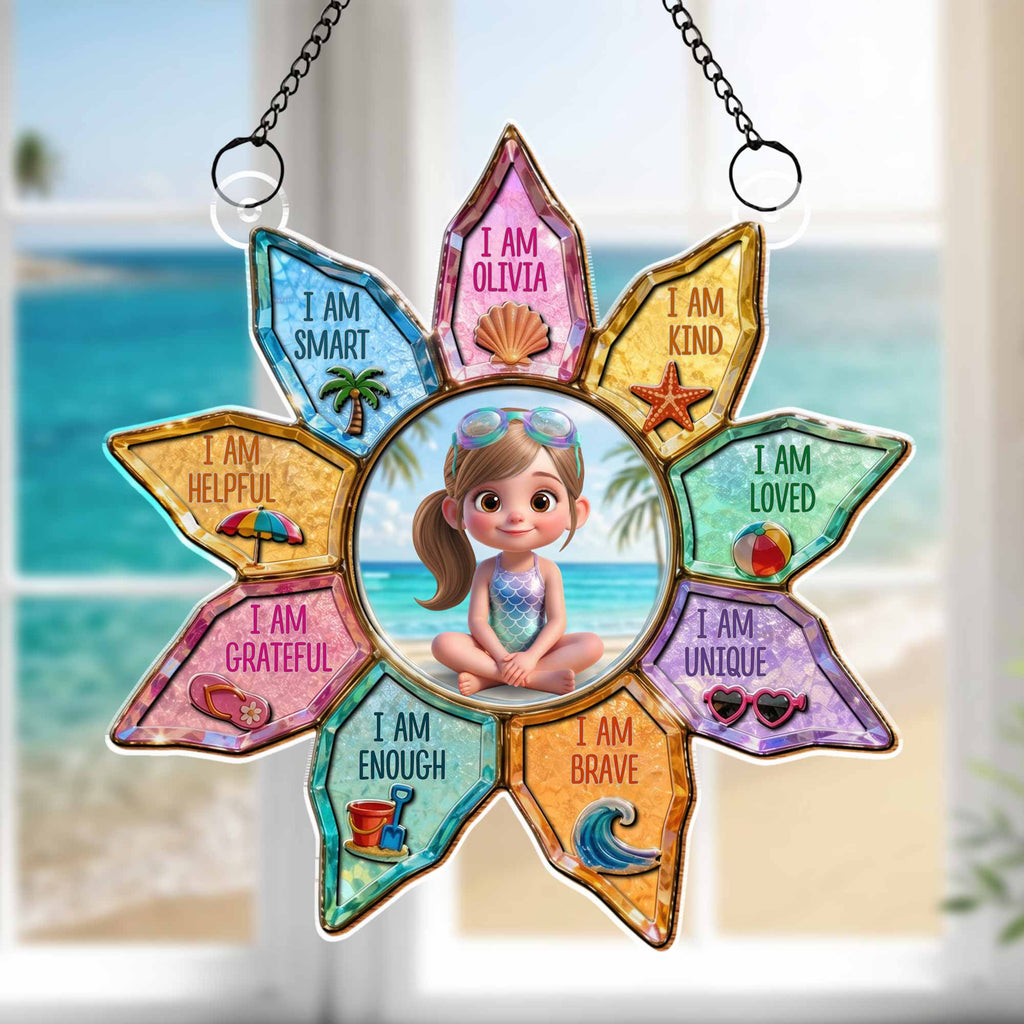 Personalized Custom Suncatcher Kids Affirmation Gift for Girls/Boys Suncatcher GradoCreations