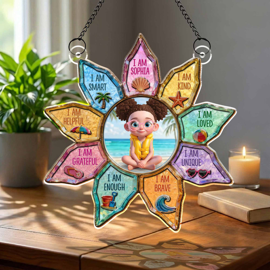 Personalized Custom Suncatcher Kids Affirmation Gift for Girls/Boys Suncatcher GradoCreations