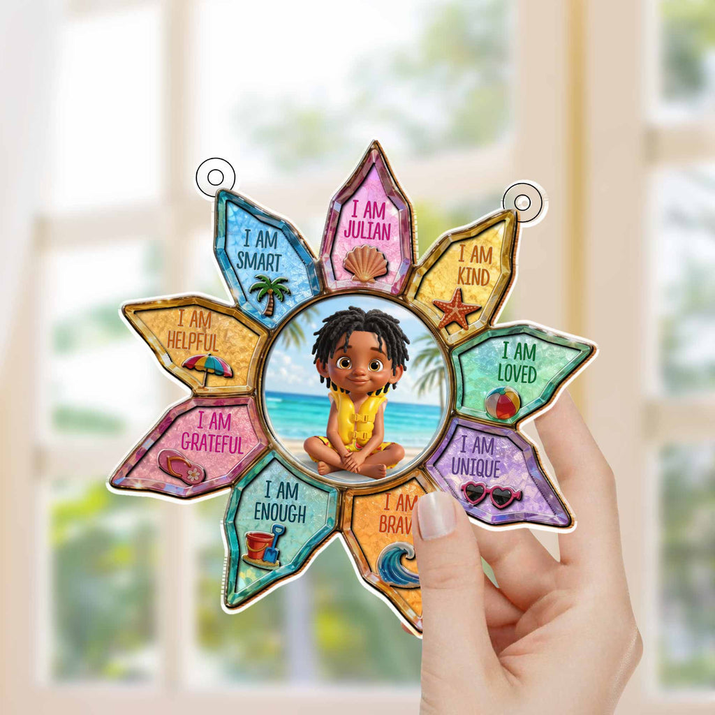 Personalized Custom Suncatcher Kids Affirmation Gift for Girls/Boys Suncatcher GradoCreations