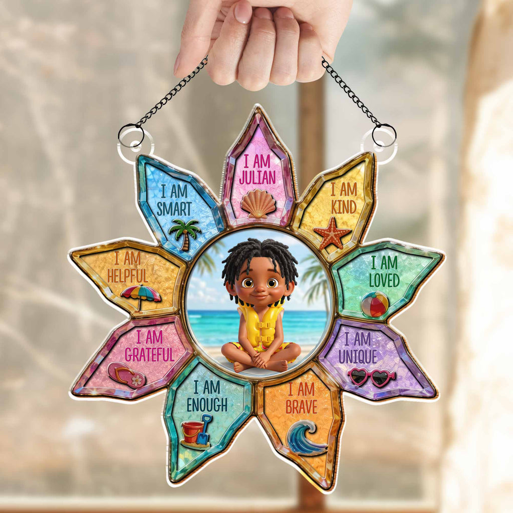 Personalized Custom Suncatcher Kids Affirmation Gift for Girls/Boys Suncatcher GradoCreations