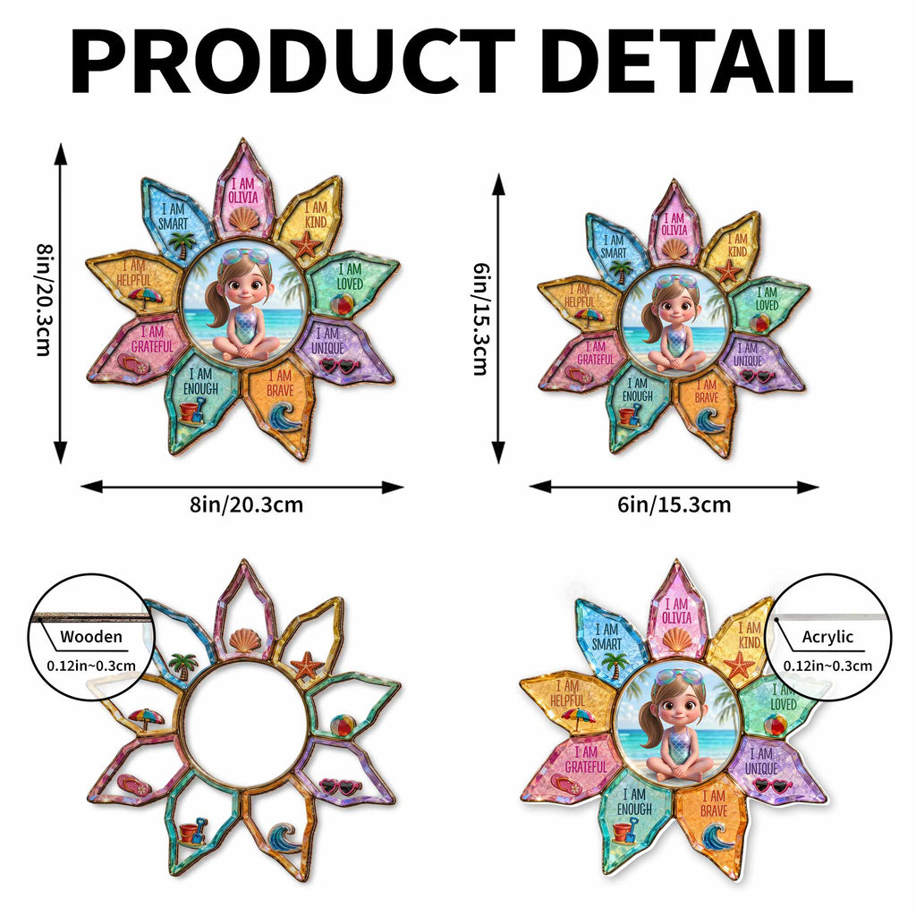 Personalized Custom Suncatcher Kids Affirmation Gift for Girls/Boys Suncatcher GradoCreations