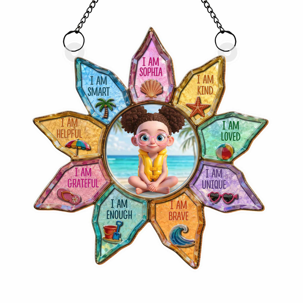 Personalized Custom Suncatcher Kids Affirmation Gift for Girls/Boys Suncatcher GradoCreations