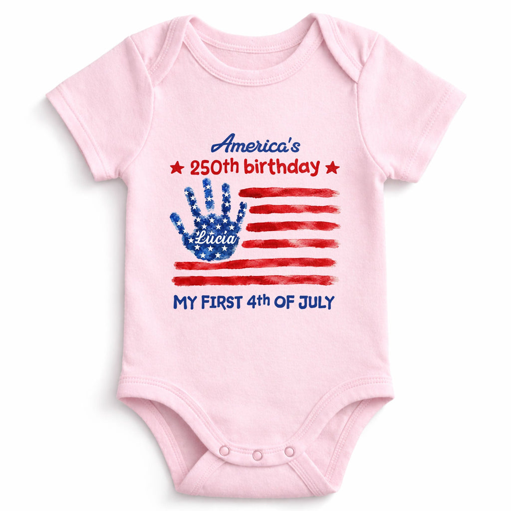 Personalized Baby Onesie Custom Name 4th of July Gift Baby Onesie GradoCreations