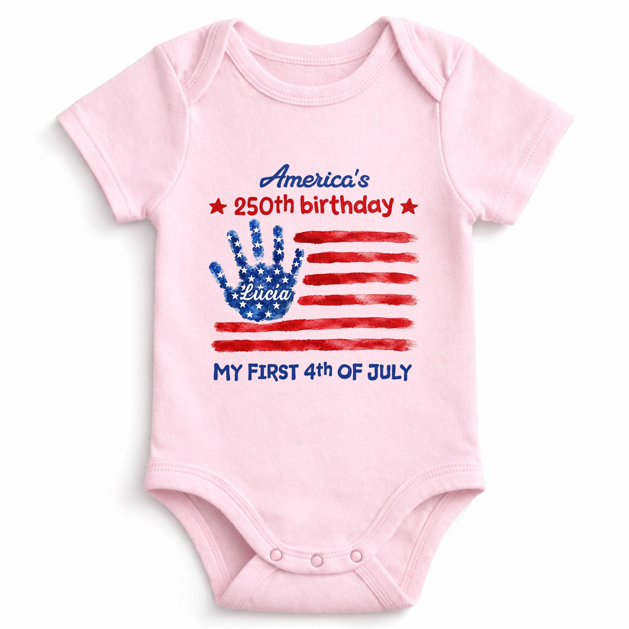 Personalized Baby Onesie Custom Name 4th of July Gift Baby Onesie GradoCreations