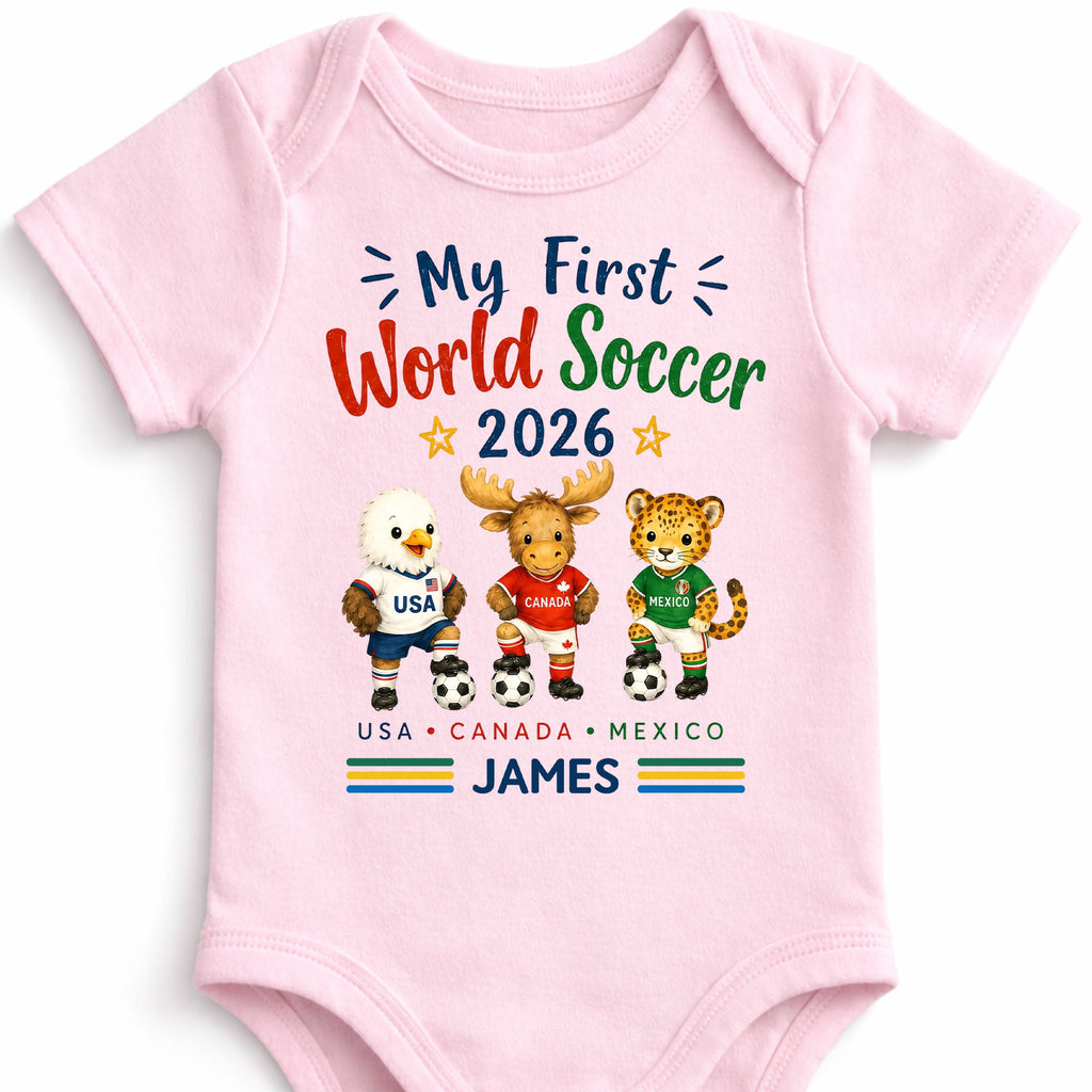 Personalized Baby Onesie Custom Name Soccer Gift for Kids Baby Onesie GradoCreations