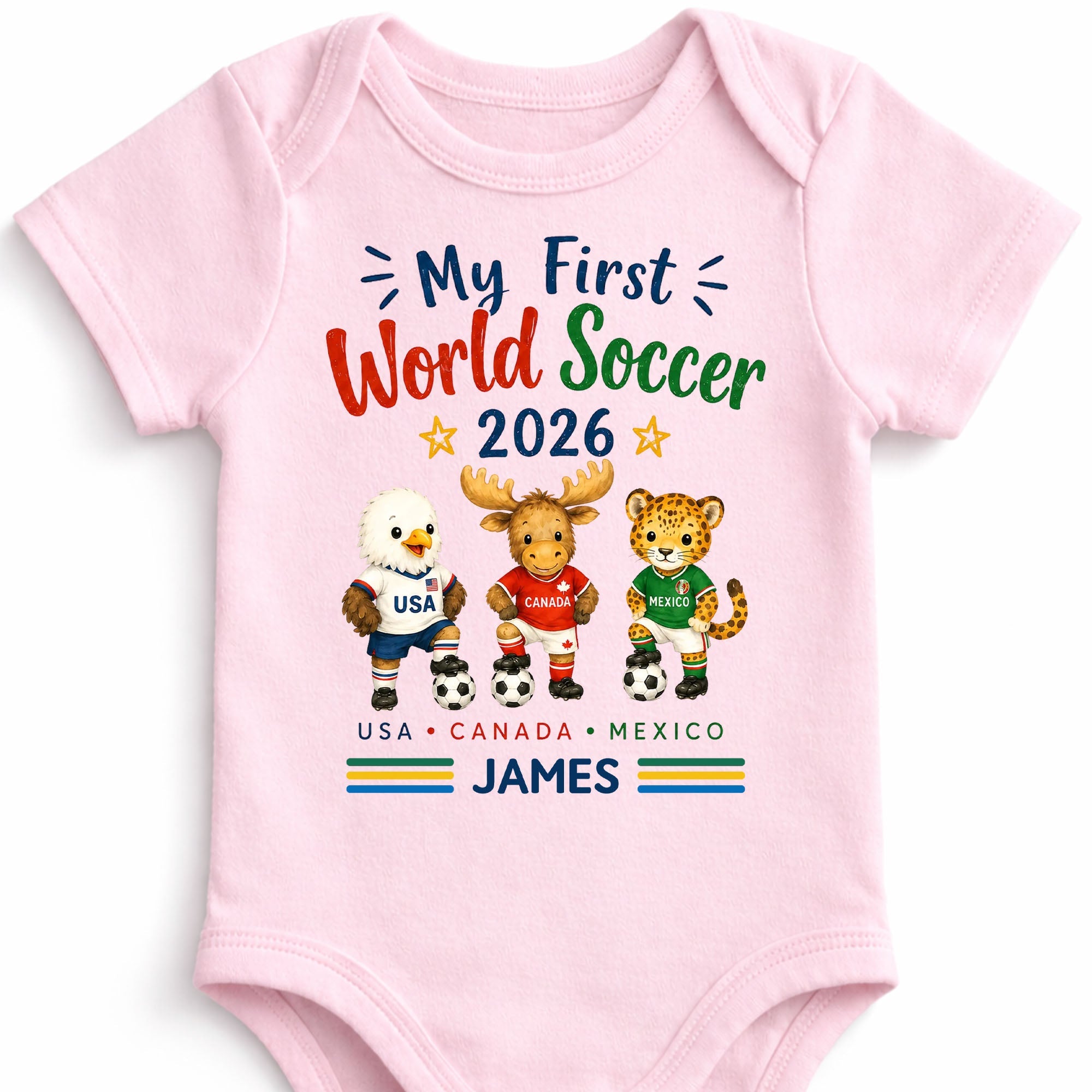 Personalized Baby Onesie Custom Name Soccer Gift for Kids Baby Onesie GradoCreations